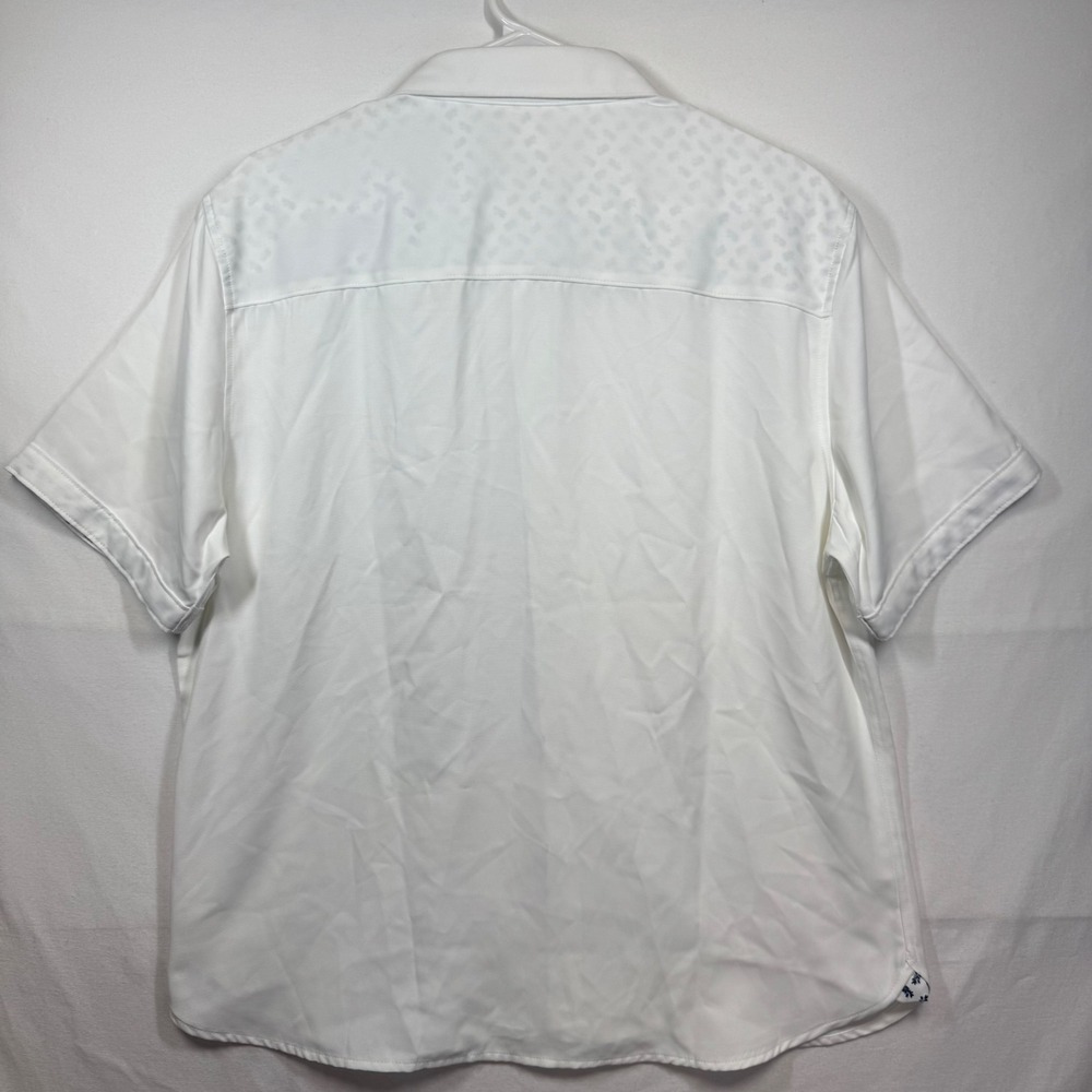 Age of Wisdom Button-Up Shirt Short Sleeve Modern Fit White Sz Medium - Picture 8 of 9